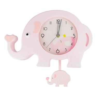 Imagem de Relógio Quarto Infantil Bebê Menino Menina Elefante 21x34 - Tasco