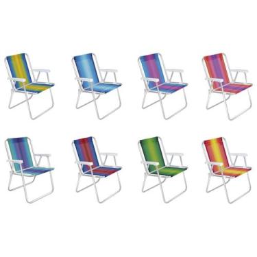 Imagem de Cadeira de Praia Alta Alumínio Mor - Cores Sortidas
