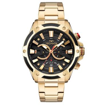 Imagem de Relógio TECHNOS masculino cronógrafo carbon dourado JS25BCB/1P
