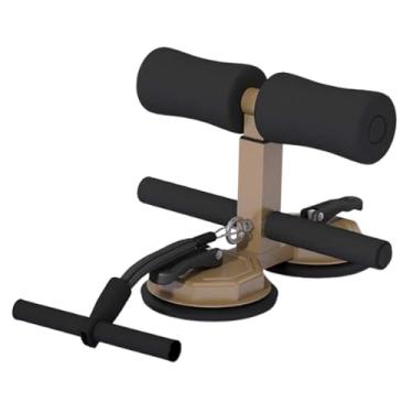Imagem de oshhni Sente -se o equipamento de treino de barra portátil ajustável por portátil com 2 copos de sucção forte dispositivo de assistência à barra para, Marrom