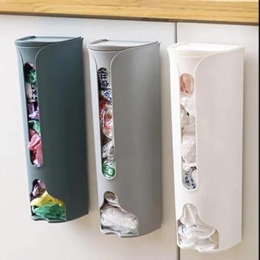 Imagem de Kit 02 Porta Sacola Dispenser de Parede Puxa Saco