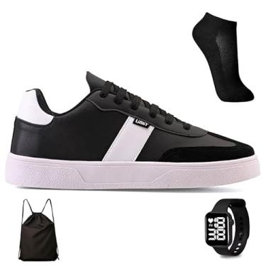 Imagem de Tenis Casual Masculino Adulto Classico Basico Light Original + Mochila Bag + Meia e Relogio