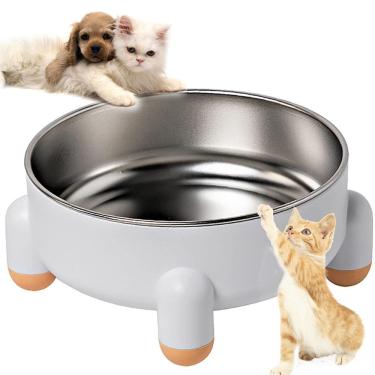 Imagem de Comedouro Elevado Cachorro Gato Cao Tigela Removivel Raçao Animal de Estimaçao Higienico