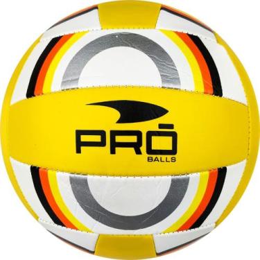 Imagem de Bola Volei PVC Praia Quadra Grama Costurada Original - Pro Balls, 4, Ú