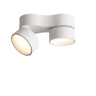 Imagem de HuiNian Luz descendente dobrável moderna para sala de estar interior parede holofote de bexiga de feijão refletor de teto ajustável de cabeça dupla sem luz principal entrada corredor holofote