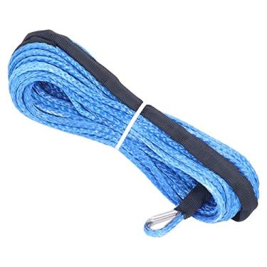 Imagem de Corda do Guincho Cabo Sintético Durável 1/4in X 50 Pés para Caminhões SUVs UTVs - Nylon Blue