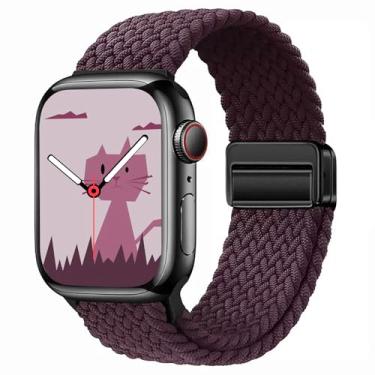 Imagem de Yaber Pulseira trançada compatível com Apple Watch séries 10 9, 8, 7, 6, 5, 4, 3, 2 e 1 de 38 mm, 40 mm, 40 mm, 40 mm, 41 mm, 42 mm, 46 mm, 46 mm, 46 mm, 46 mm, 2 e 1 SE, 44 mm/45 mm/46 mm/49 mm/42 mm