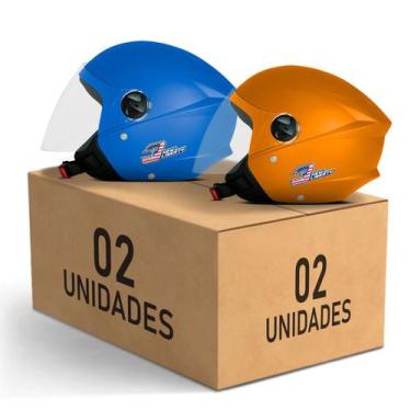 Imagem de Kit 2 Capacete New Liberty 3 Elite Pro Tork Feminino Masculino, AZUL C