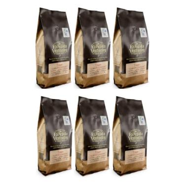 Imagem de Café Gourmet Especial Torrado e Moído 1kg - Linha Veneto - Sabor e Aroma Intenso | Fazenda Venturim (Kit 6, Chocolate, Caramelo e Avelã)