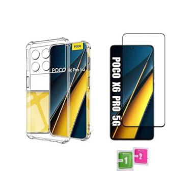 Imagem de Kit Proteção Para Poco X6 Pro Capa Case Capinha TPU Flexivel+ Pelicula