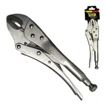 Imagem de Alicate de Pressão Boca Mordente Curvo 10" - 250mm Fertak
