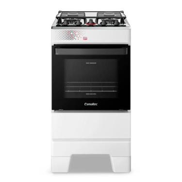 Imagem de Fogão a Gás Mesa Inox Tampa de Vidro Forno 50L Limpa Fácil e Acendimen