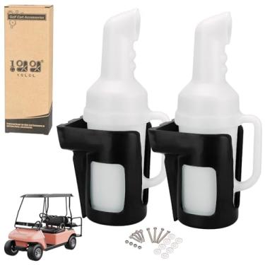 Imagem de 10L0L Garrafa de areia universal para carrinho de golfe com suporte para EZGO Club Car Yamaha, dispensador de semente de areia para enchimento de divô – pacote com 2