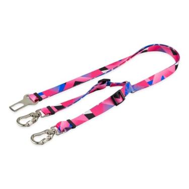 Imagem de Basic Pet Cinto De Segurança Pet Duplo Universal Cachorro Gato Cães Gatos Carro Coleira Adaptador Ajustável (Lawn)