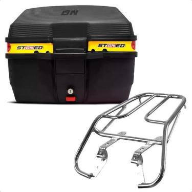 Imagem de Bau Moto Bauleto Stoned 35 Litros Bagageiro Titan 125 95/99 (Amarelo)