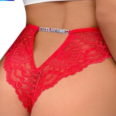 Imagem de Calcinha Sensual Renda escrita ME FODE - Bella Essencial, Vermelho, GG