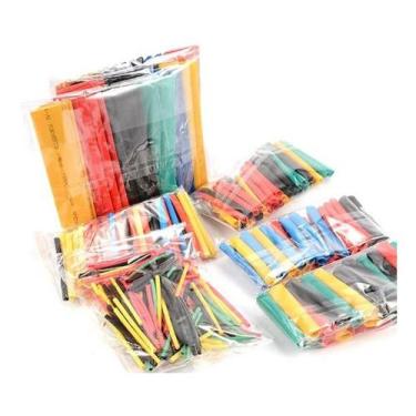 Imagem de Kit 328 Tubo Macarrão Espaguete Termo Retratil Emenda Fios - Geober