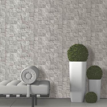 Imagem de Papel De Parede Roll In Stones Pedras 3d Cinza