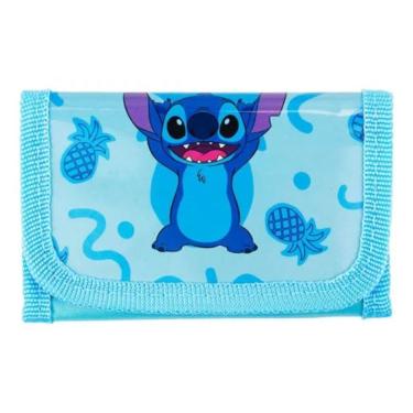 Imagem de Mini Carteira Infantil Azul Stitch Alienígena Lilo 8x12cm - Disney