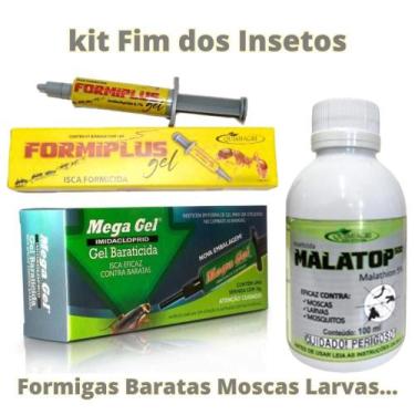 Imagem de Fim dos insetos para formigas baratas larvas moscas mosquitos protege 