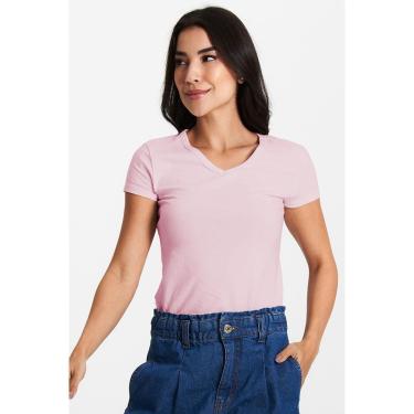Imagem de Camiseta Feminina Decote v Polo Wear Rosa-Feminino