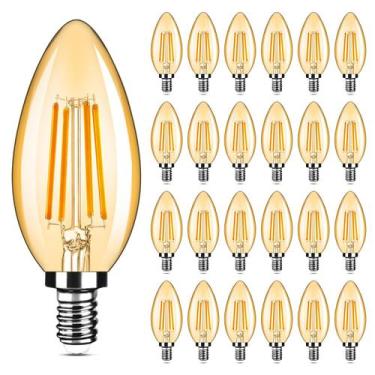 Imagem de Lâmpadas LED de candelabro Yochoice 4W 2200K âmbar branco quente