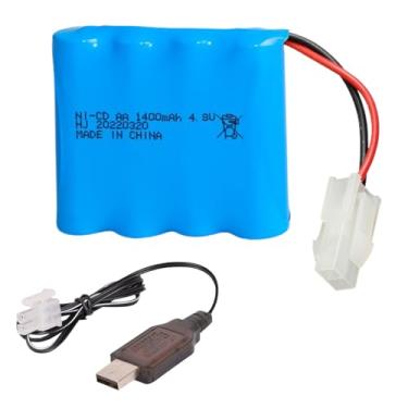 Imagem de Bateria recarregável de Ni-CD AA X 4 1400mAh 4,8V 5557 Plugue para equipamentos de iluminação de aparelhos elétricos domésticos de brinquedo RC com cabo USB de carregamento