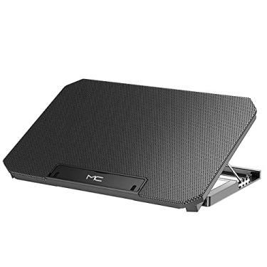 Imagem de Qudai Q100 Laptop Cooler Suporte de resfriamento para laptop de 2 ventiladores Design de baixo ruído com 4 níveis de altura ajustável Portas USB duplas Ampla compatibilidade