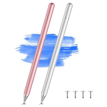 Imagem de Caneta Stylus para tela sensível ao toque, Kenkor 2 peças iPad Pencil disco magnético de alta sensibilidade e precisão, caneta Stylus para iPhone/iPad/Samsung/Galaxy/Huawei/Microsoft