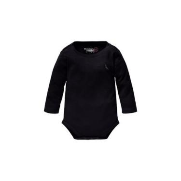 Imagem de Body Pima Manga Longa Bb Melhor Do Mundo Reserva Mini, G, Preto