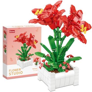 Imagem de Elstey Kit de construção de lírio de Barbados, kit de flores artificiais DIY, presente para mulheres, decorações de casa e escritório, dia dos namorados, aniversário, dia das mães