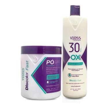 Imagem de Vloss Pó Descolorante Discolor Fast Azul + Ox 30 Vol
