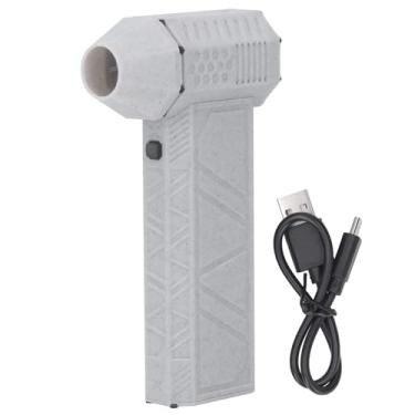 Imagem de Jet Dry Blower 120000RPM portátil Mini Secador de carro sem fio Super Jet Ventilador com 3 Velocides ajustáveis Tipo C recarregável para o teclado de limpeza do carro Secagem PETG (Preto) (Branco)