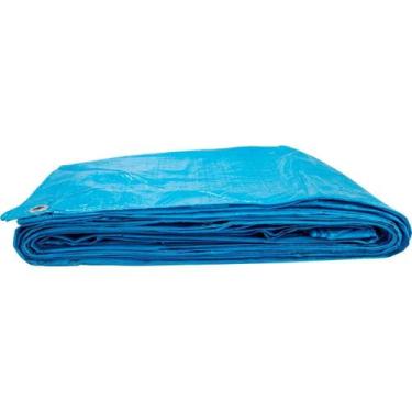 Imagem de Lona Polietileno Azul 6 X 3M 100 Micras Leve Vonder