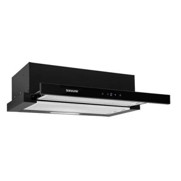 Imagem de Depurador de Ar Suggar Slim Embutir 80cm Preto, Baixo Ruído, Alta Efic
