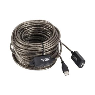 Imagem de UGPLM Cabo de extensão usb de sinal, chip integrado, transmissão estável, compatível com extensor usb para scanner, fones de ouvido, impressoras, 20 metros
