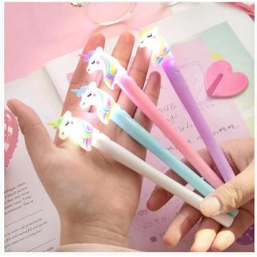 Imagem de Caneta Unicórnio com Led Lançamento - DAF ORIGINAL
