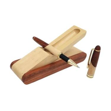 Imagem de IEUDNS Porta-canetas, estojo de madeira portátil para lápis, organizador de papelaria para casa, escola, espaço de trabalho para crianças, Tyoe B