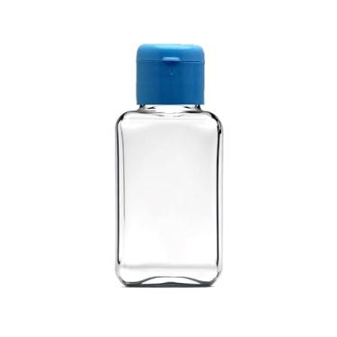 Imagem de Frascos Plástico Pet 40Ml quadrado Tampa Flip Top para viagem sabonete líquido, álcool gel, cremes e shampoo.7.5cm×2.9cm.viagem；pote viagem；potinhos para viagem(Azul,30 Unidades)