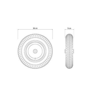 Imagem de Pneu com Câmara 3.25/8" e Roda Carrinho de Mão Tramontina