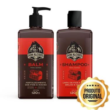 Imagem de Kit shampoo e balm para barba don alcides barba negra