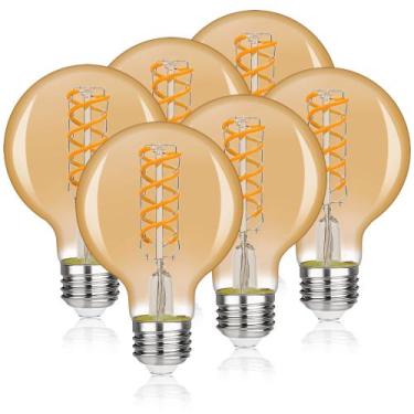 Imagem de Lâmpada LED RuiaOTD G25 (G80) Vintage Edison 6W 600lm 2500K, pacote co