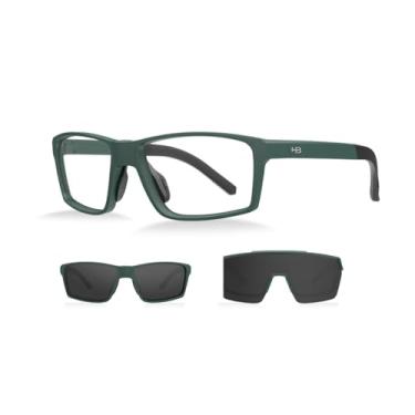 Imagem de Óculos Clip-On Verde Militar com Lentes de Grafeno Hb Presto 2.0