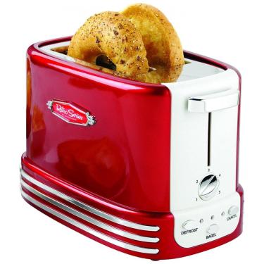 Imagem de Torradeira 2 Fatias, Aço Inoxidável, 750W, 110v, NOSTALGIA RTOS200, Vermelho