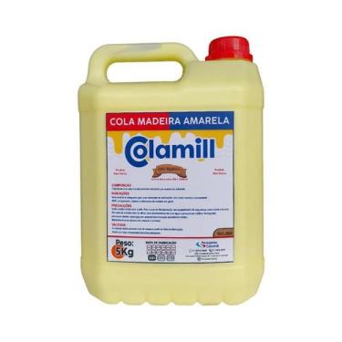 Imagem de Cola pva amarela madeira colamill galão 5 kg