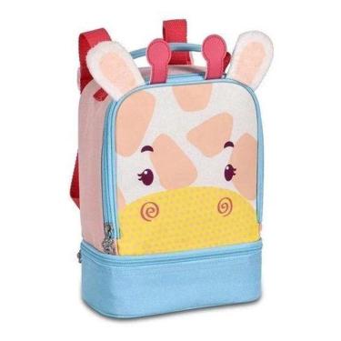 Imagem de Lancheira Térmica Infantil Escolar Passeio Costas Girafa