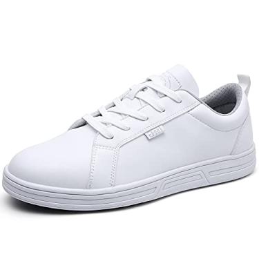Imagem de LMQLZHYC Sapatos de trabalho antiderrapantes masculinos e femininos – Sapatos de enfermagem de chefe de serviço de alimentação antiderrapante, Branco, 15.5 Women/14 Men