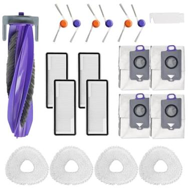Imagem de LUZMQ 20 peças de reposição para aspirador de pó ultra robô Narwal Freo Z10, 1 escova de rolo principal, 6 escovas laterais, 4 filtros Hepa, 4 esfregões, 4 sacos de vácuo, 1 ferramenta de limpeza
