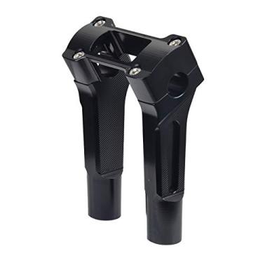 Imagem de Sresk Elevadores de guidão de motocicleta de 15 cm de altura, braçadeira redonda de 2,5 cm com recorte de medidor de instrumento, extensão de elevação de barra de alça para Harley Sportster, Dyna, M8