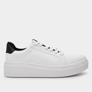 Imagem de Tênis Vizzano Básico Feminino, Branco, Preto, 35